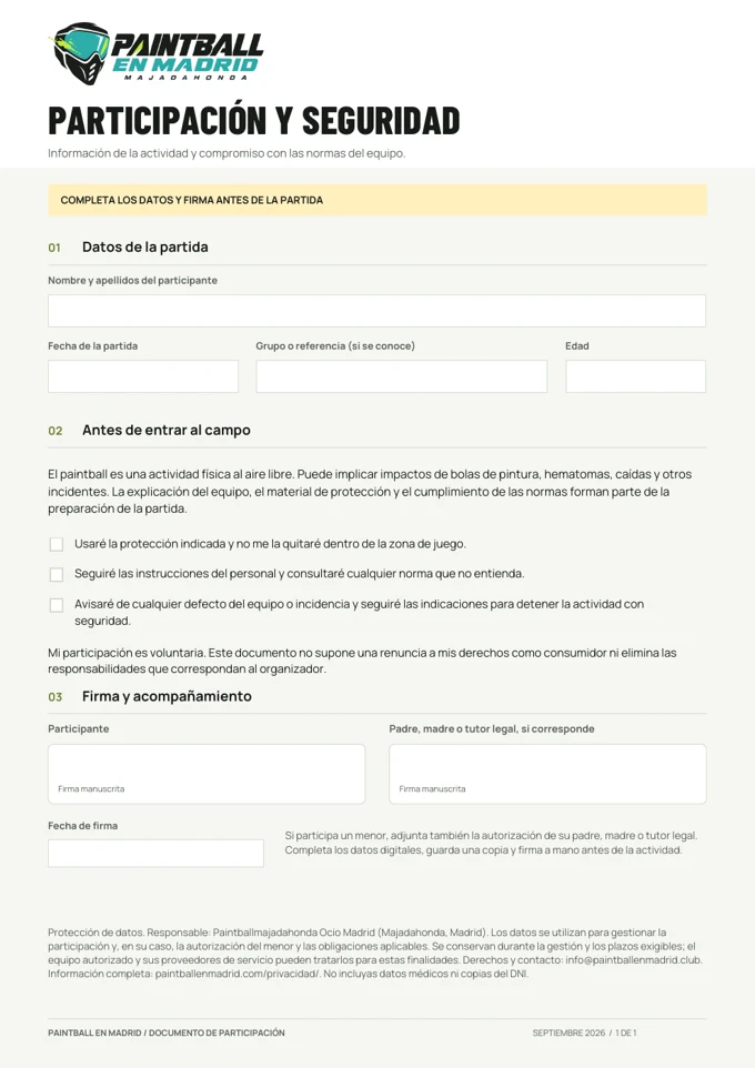 Vista previa de Participación y seguridad